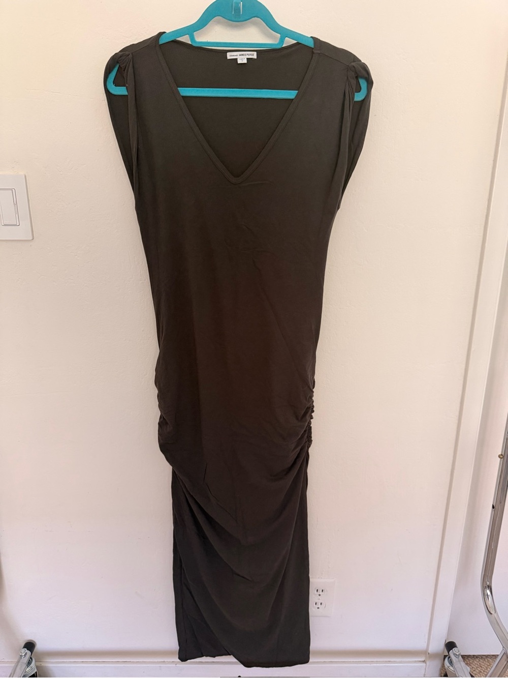 James Perse Black V-Neck Maxi Dress